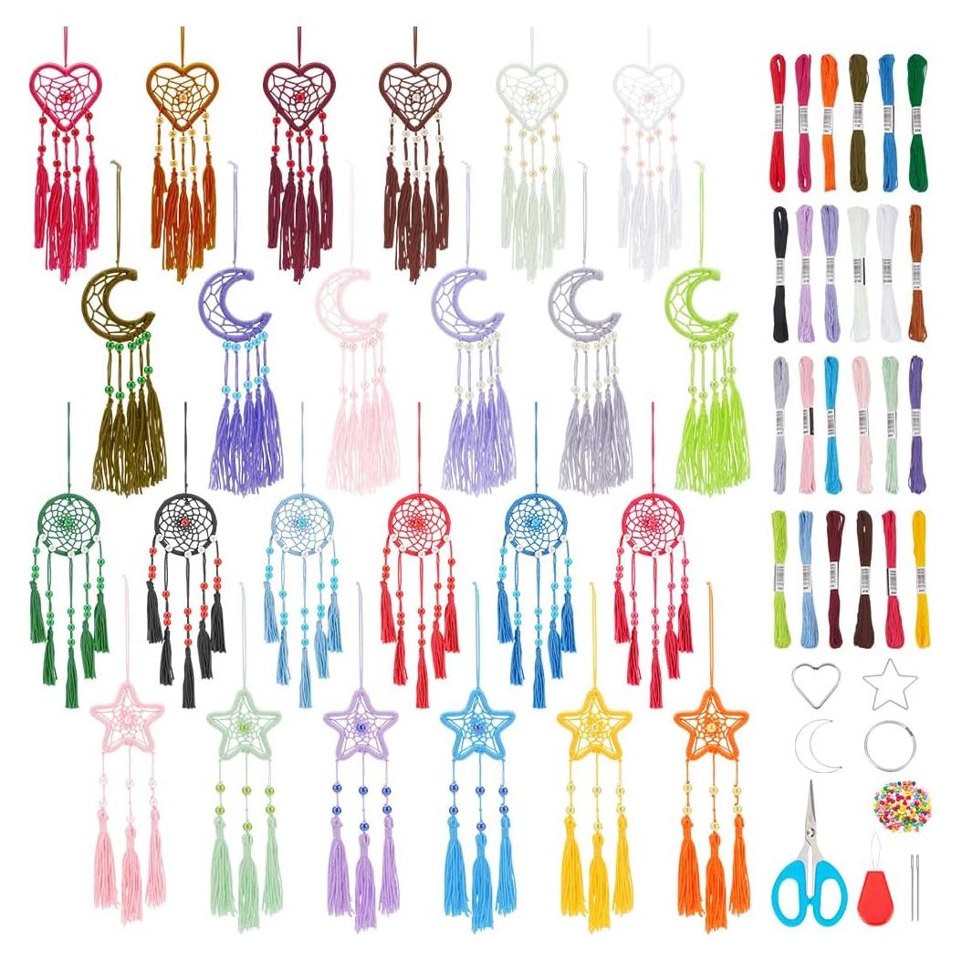 Kit de Atrapasueños DIY INFUNLY 12 Piezas Colorido Manualidades