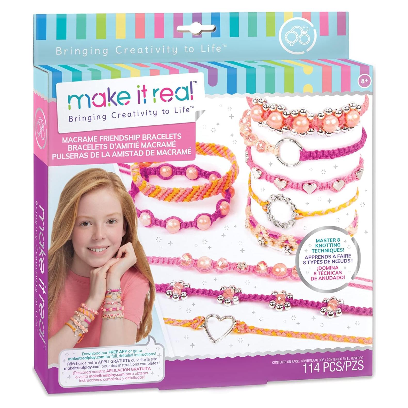 Kit de Pulseras de Amistad de Macramé Hazlo Real - 106 Piezas