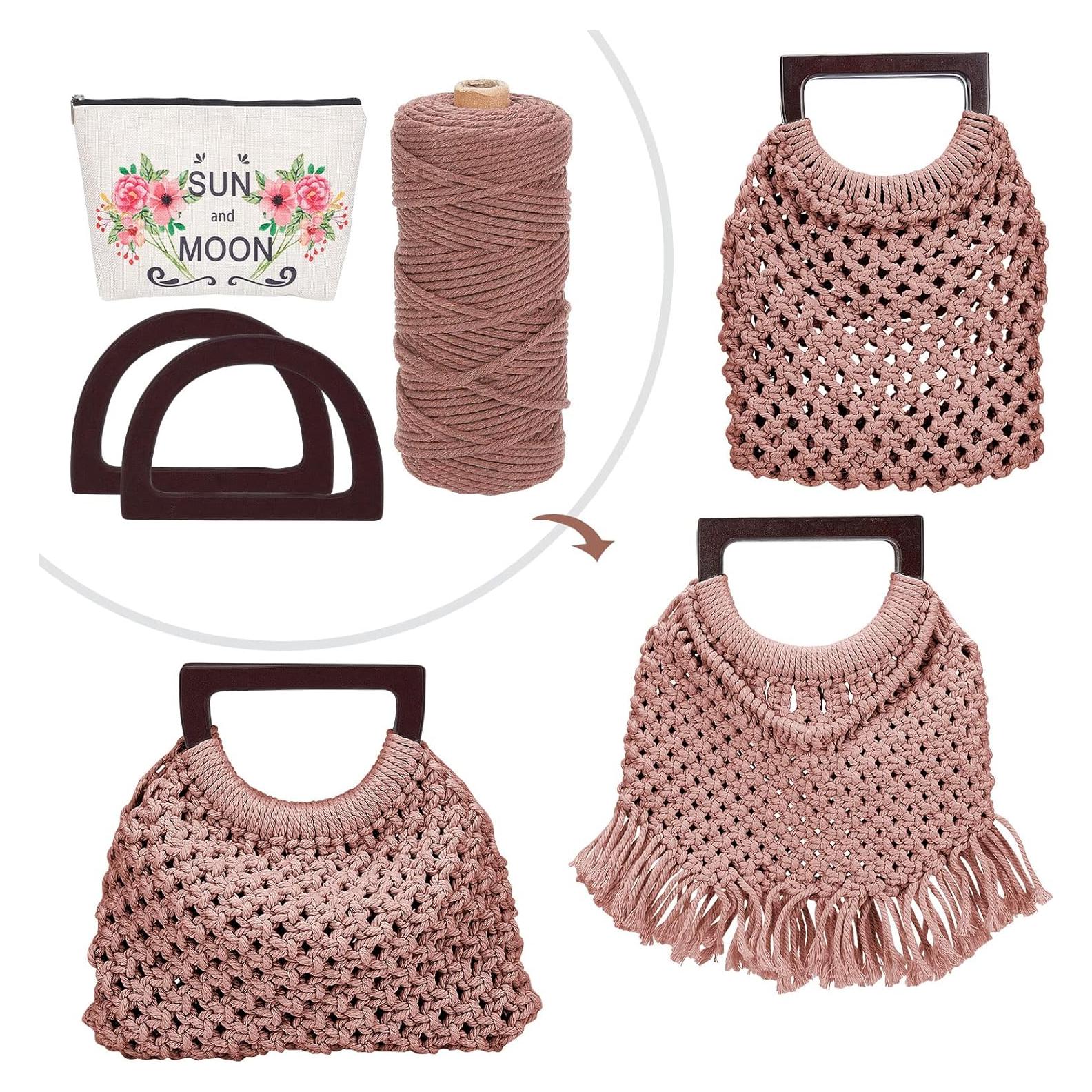 Kit de Macramé WEBEEDY para Principiantes - Bolso DIY Marrón
