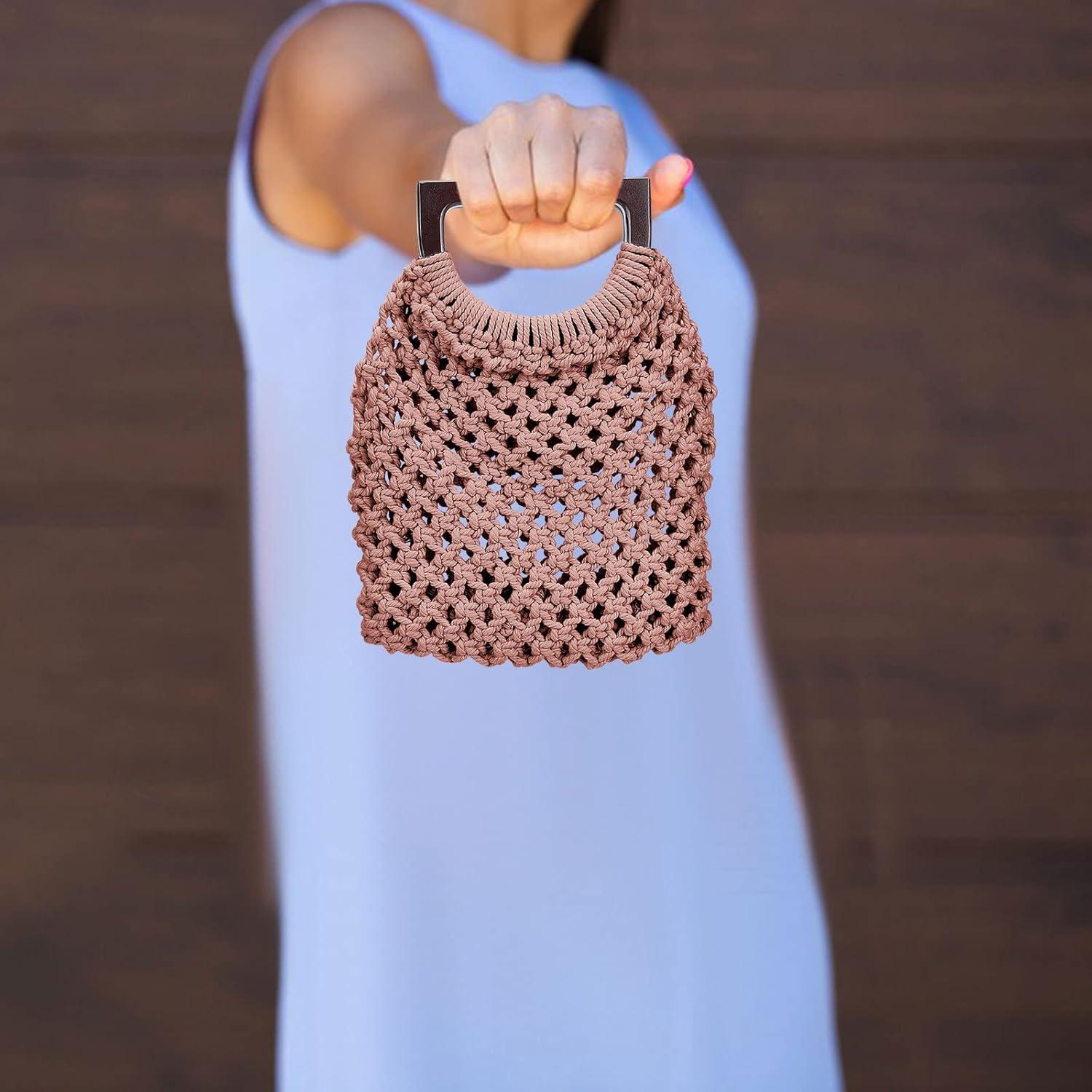 Kit de Macramé WEBEEDY para Principiantes - Bolso DIY Marrón