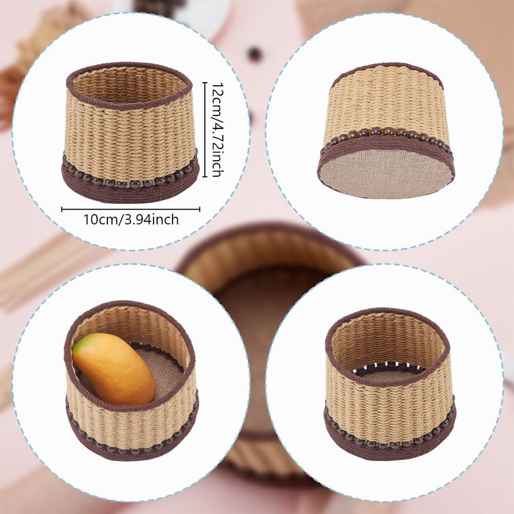 Kit de Cesta Tejida FREEBLOSS DIY - 2 Cartones Redondos 10 cm