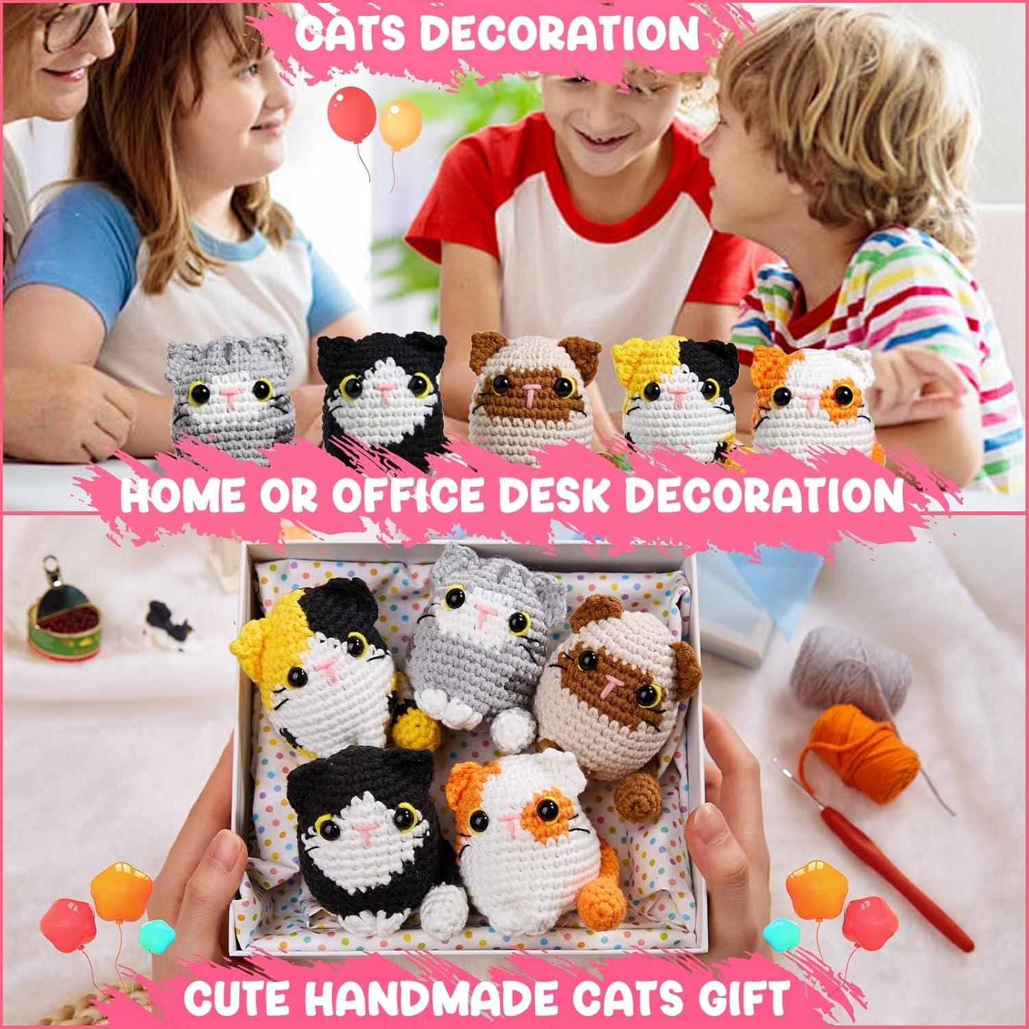 Kit de Crochet MAGIMUSE para Principiantes - 5 Gatos DIY