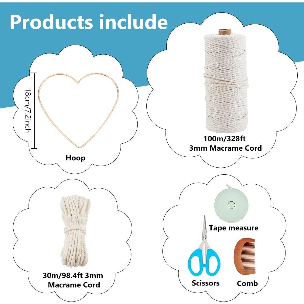 Kit de Alas de Ángel Macramé INFUNLY - Decoración Pared 18 cm