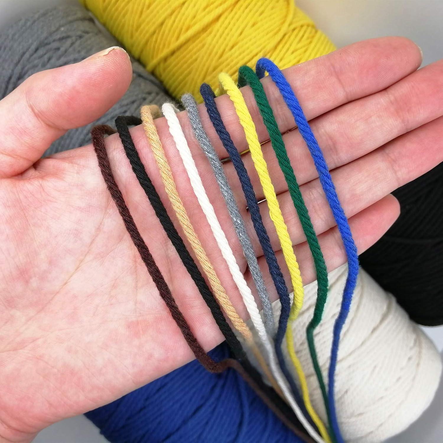 Cuerda de Macramé BYWORLD 3mm 200m Algodón Natural Rojo Vino