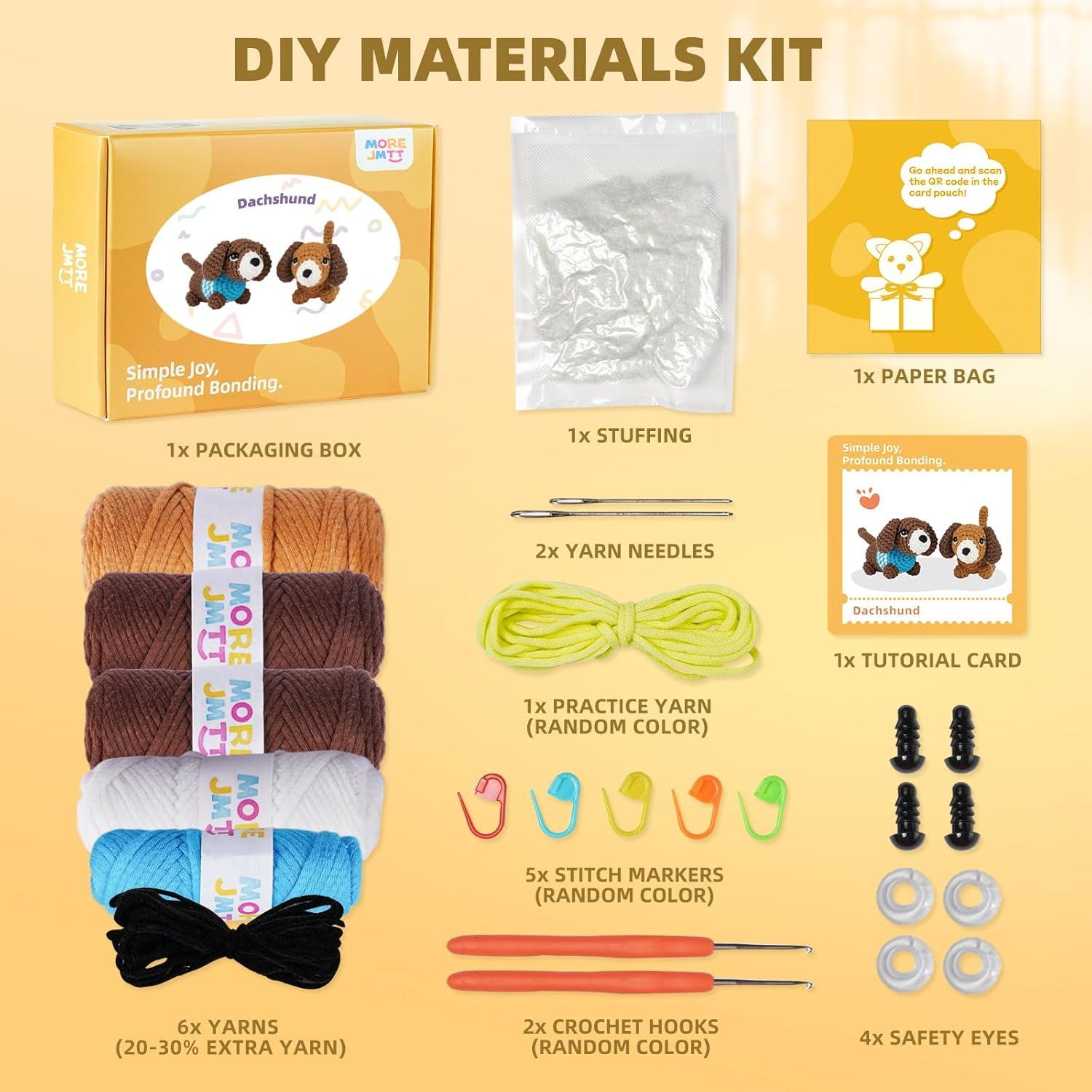 Kit de Crochet para Principiantes MOREJMTT - Hilo Suave y Tutoriales