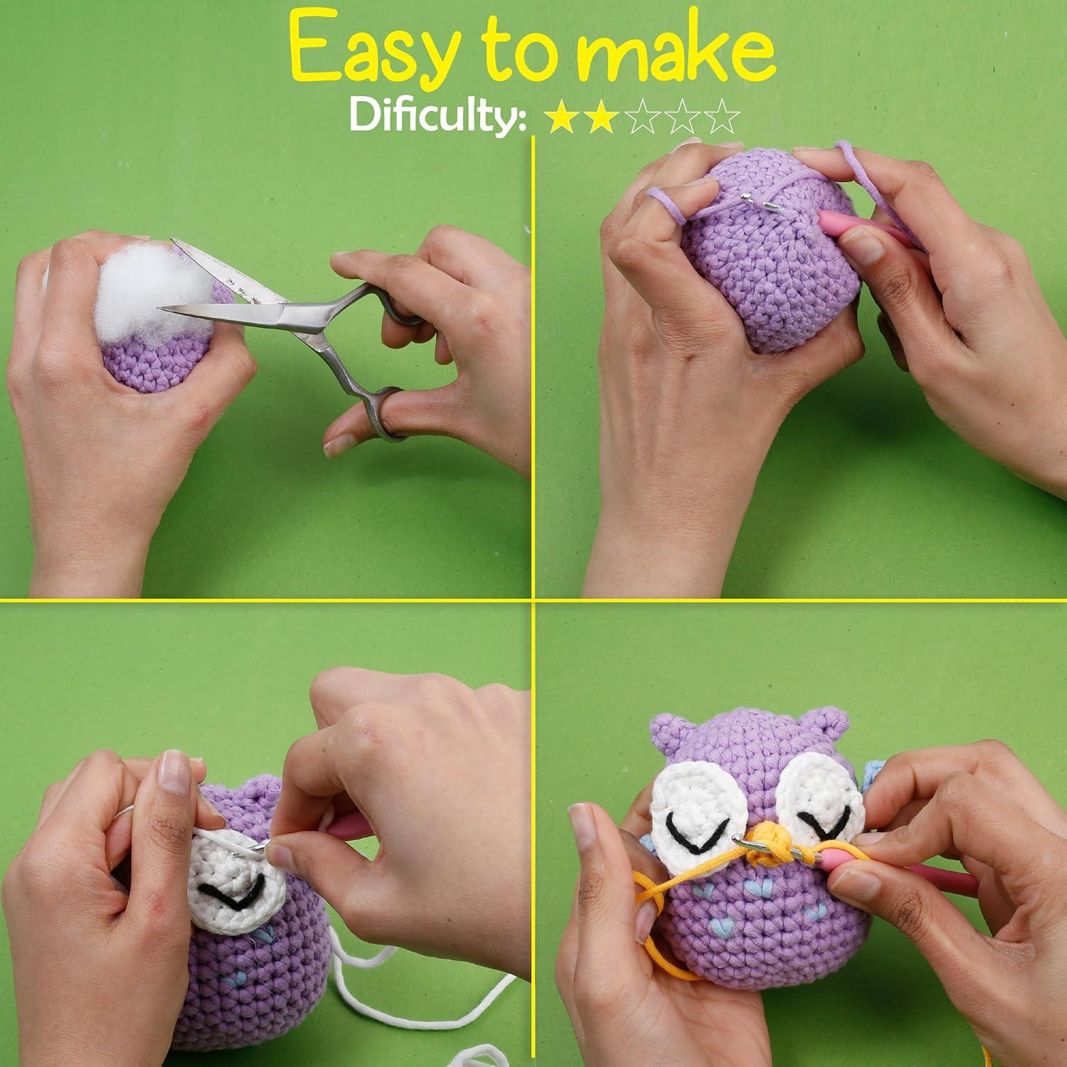 Kit de Crochet para Principiantes E&A Essentials - 3 Animales Amigurumi