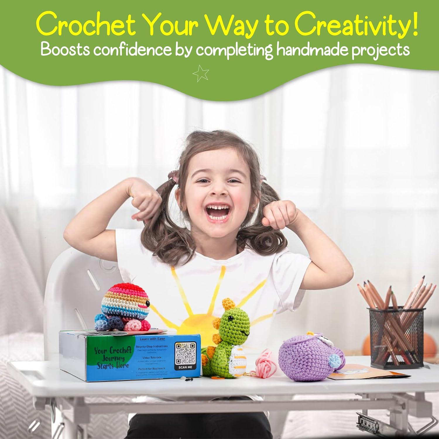 Kit de Crochet para Principiantes E&A Essentials - 3 Animales Amigurumi