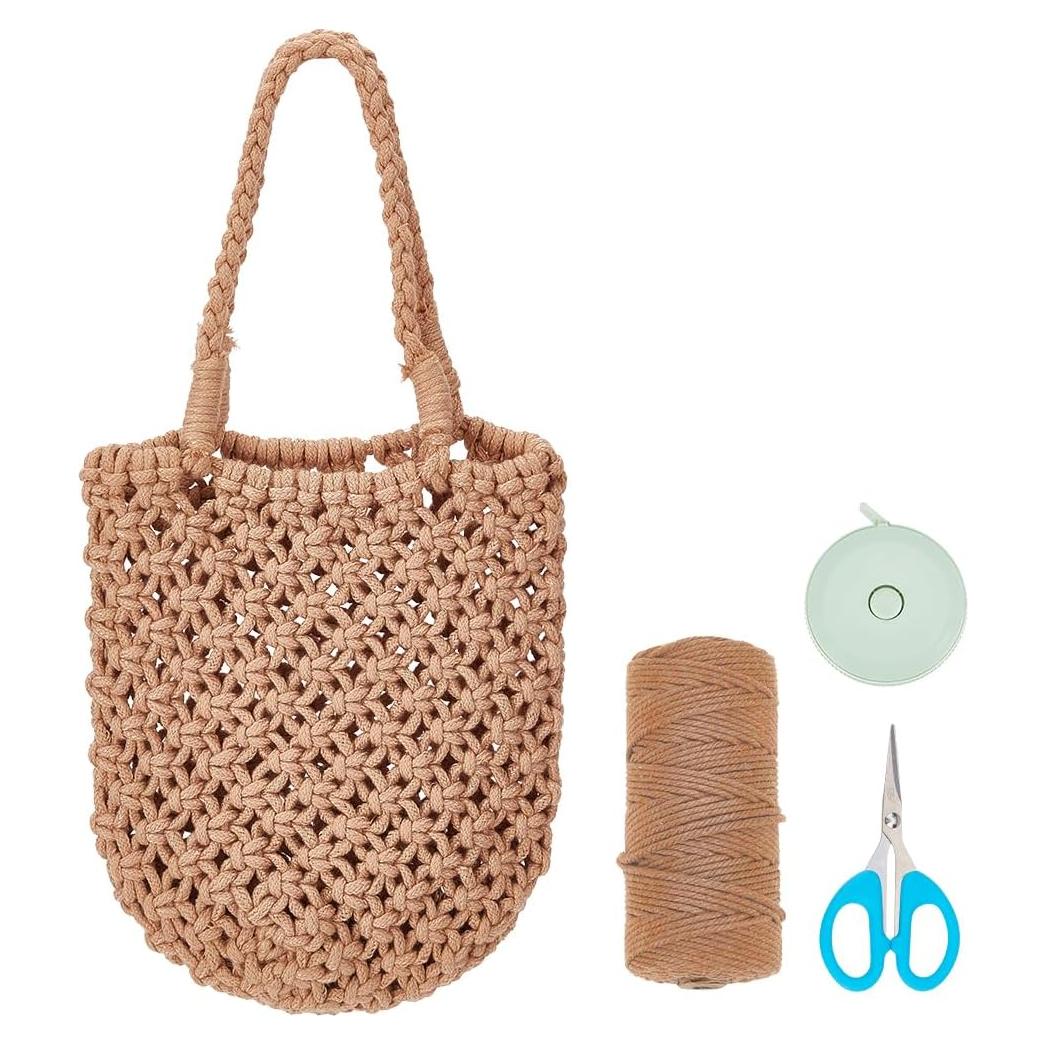 Kit DIY Bolsa de Macramé WEBEEDY 100m Algodón Bohemio