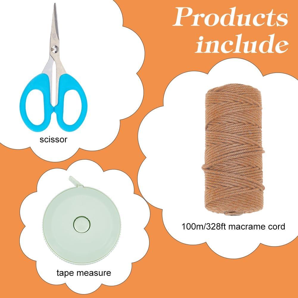 Kit DIY Bolsa de Macramé WEBEEDY 100m Algodón Bohemio