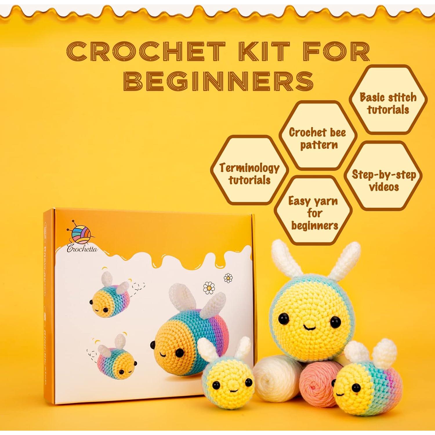 Kit de Crochet para Principiantes Crochetta - Abejas con Tutoriales