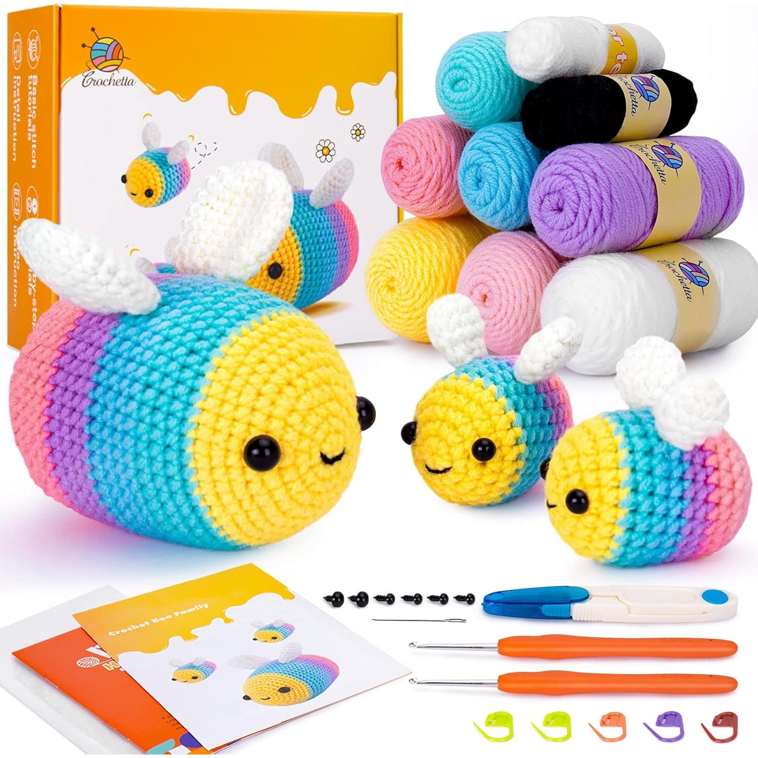 Kit de Crochet para Principiantes Crochetta - Abejas con Tutoriales