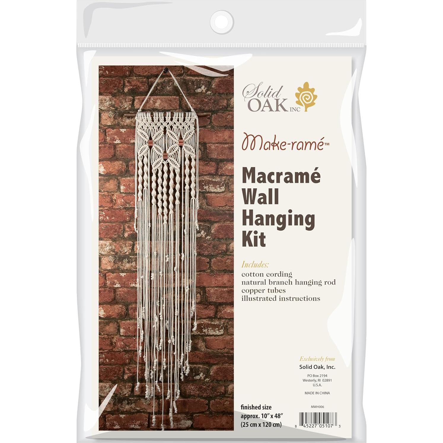 Kit de Colgador de Macramé Roble Macizo - Tres Flores