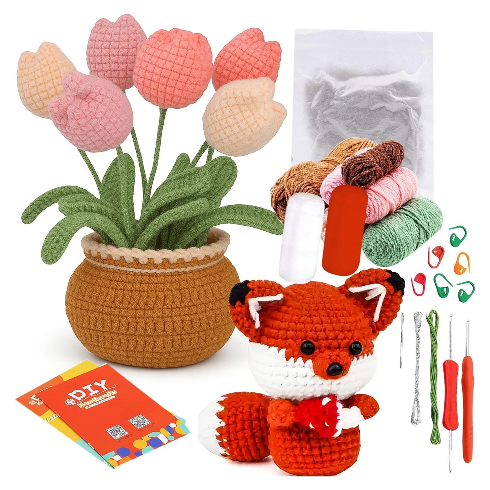 Kit de Crochet TFE para Principiantes - Zorro y Flor