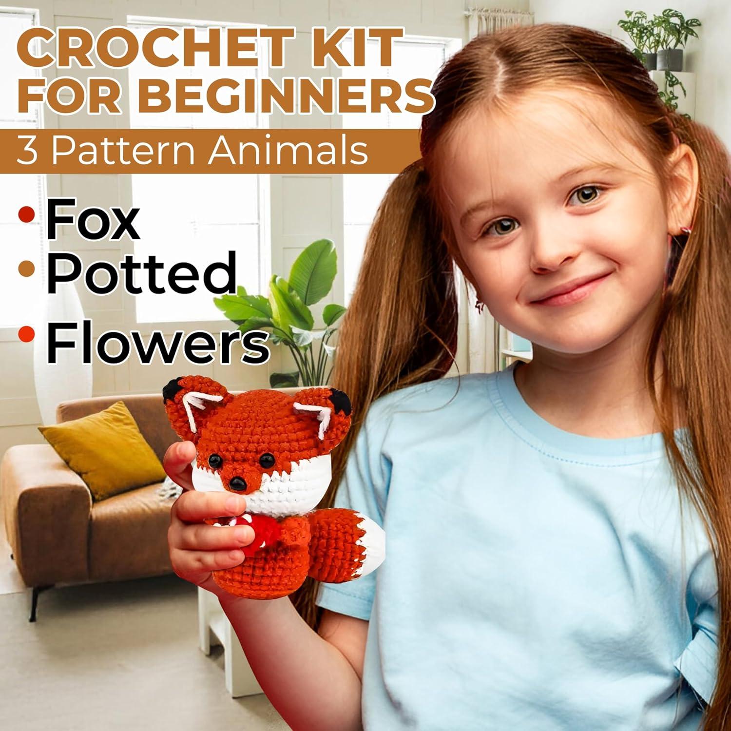 Kit de Crochet TFE para Principiantes - Zorro y Flor