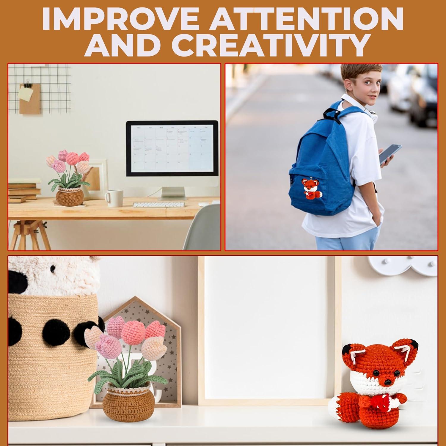 Kit de Crochet TFE para Principiantes - Zorro y Flor