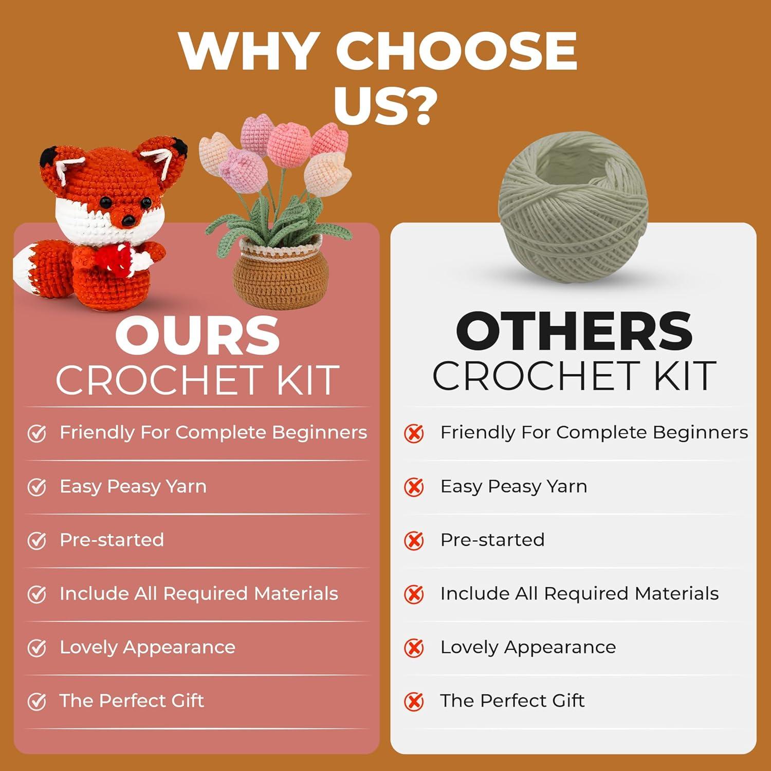 Kit de Crochet TFE para Principiantes - Zorro y Flor