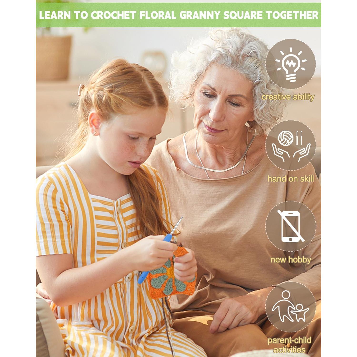 Kit de Crochet Katech para Principiantes - Cuadrados de Abuela