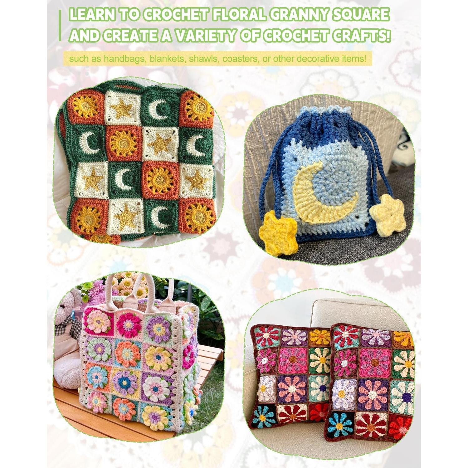 Kit de Crochet Katech para Principiantes - Cuadrados de Abuela