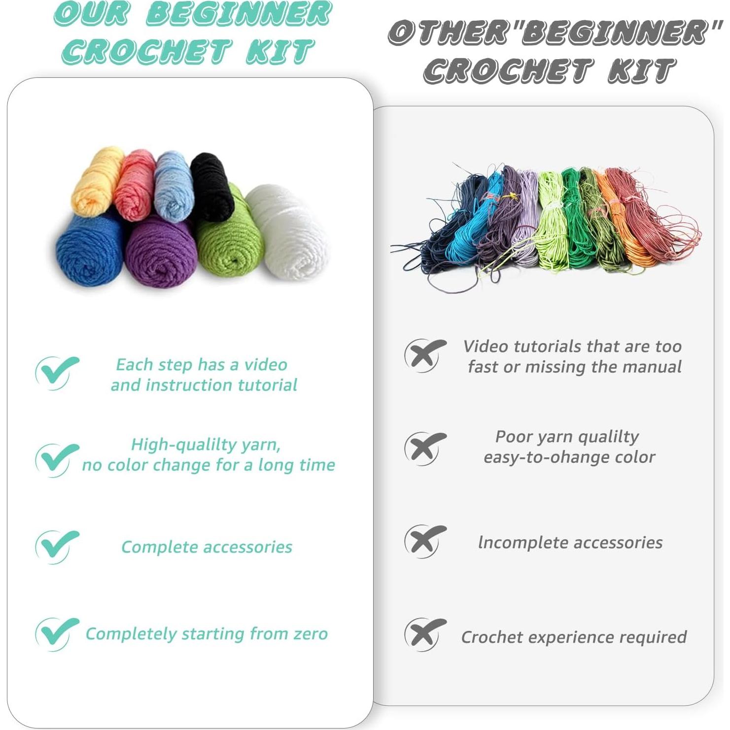 Kit de Crochet Andgiv Amigurumi para Principiantes - 3 Animales