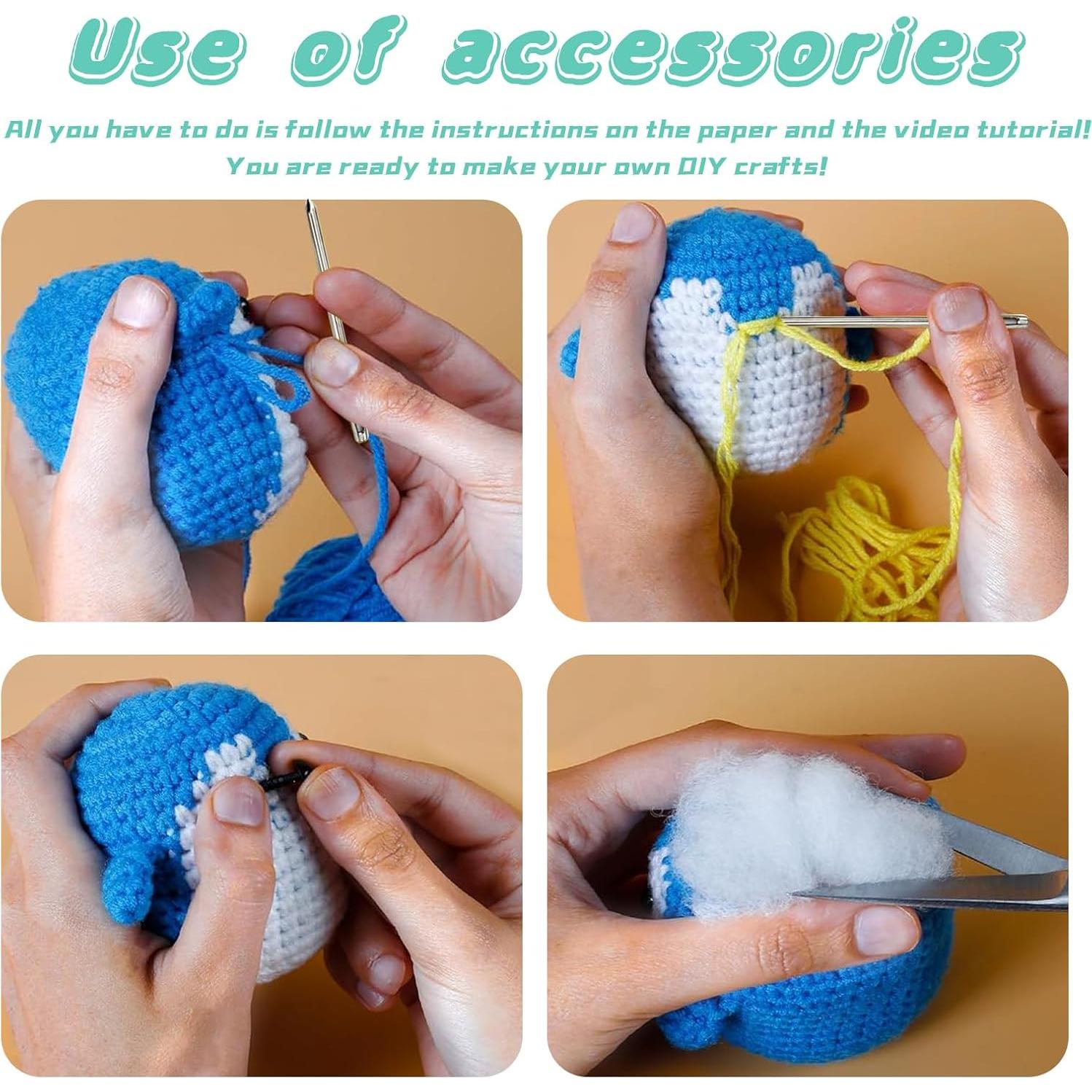 Kit de Crochet Andgiv Amigurumi para Principiantes - 3 Animales