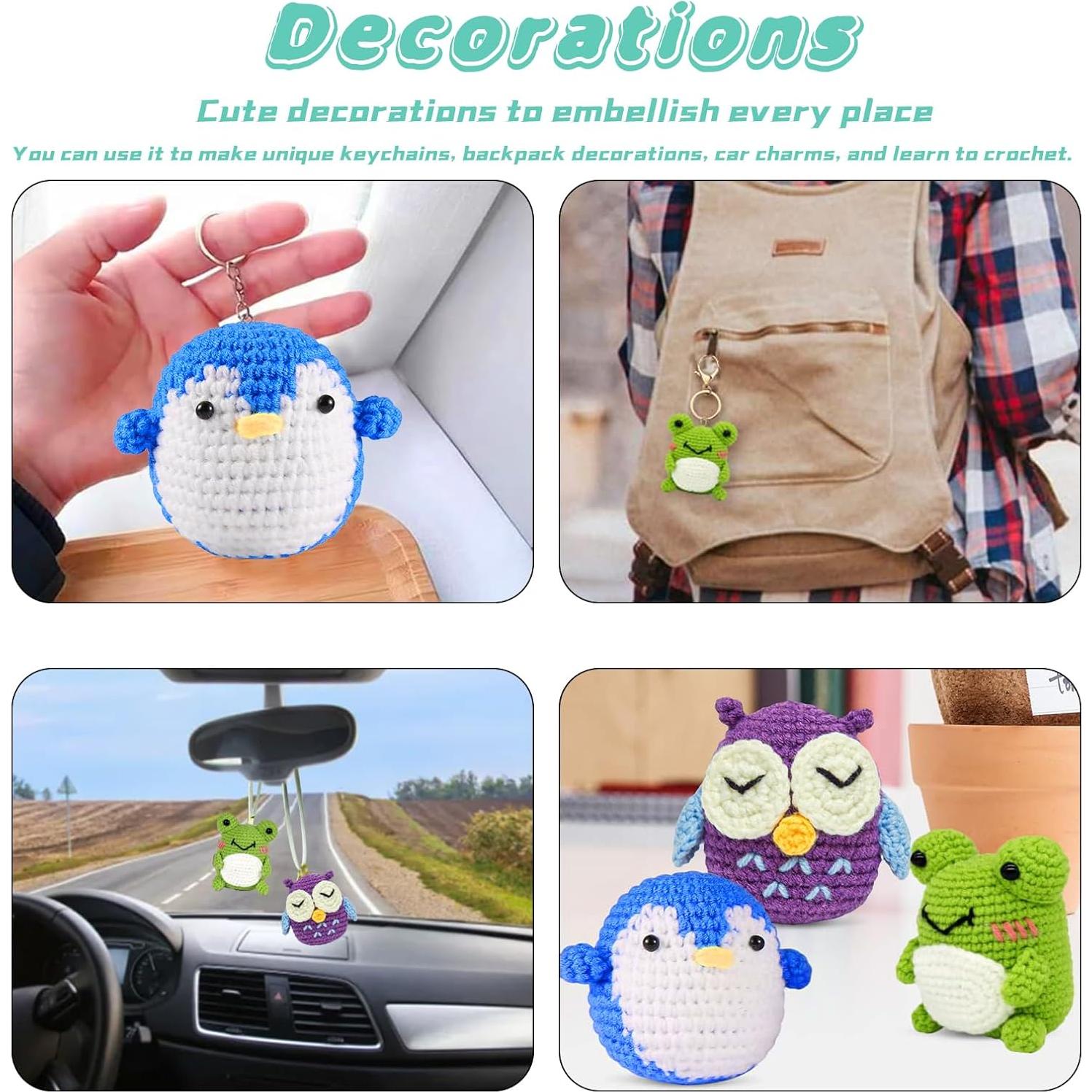 Kit de Crochet Andgiv Amigurumi para Principiantes - 3 Animales