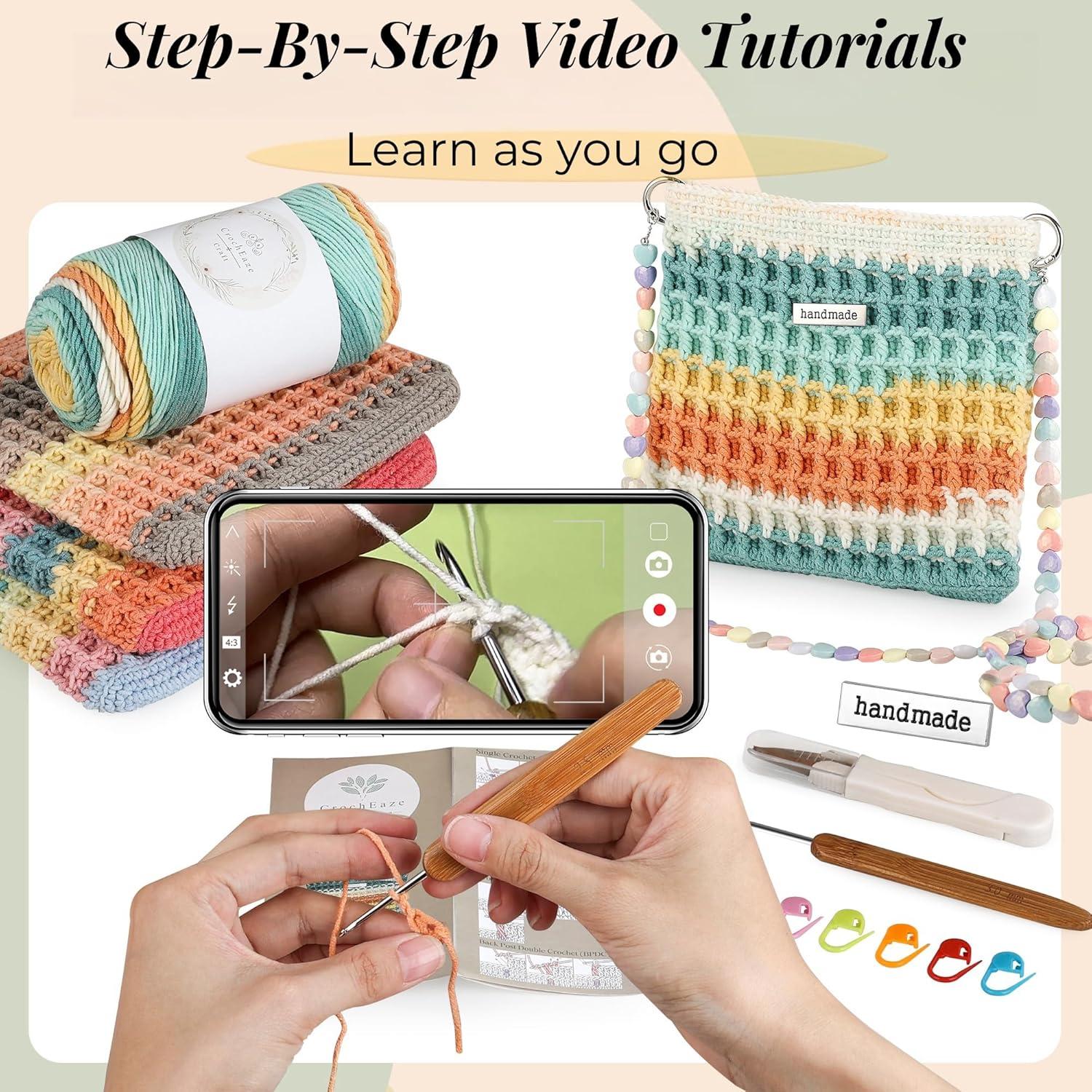 Kit de Crochet CrochEaze para Principiantes con Tutoriales