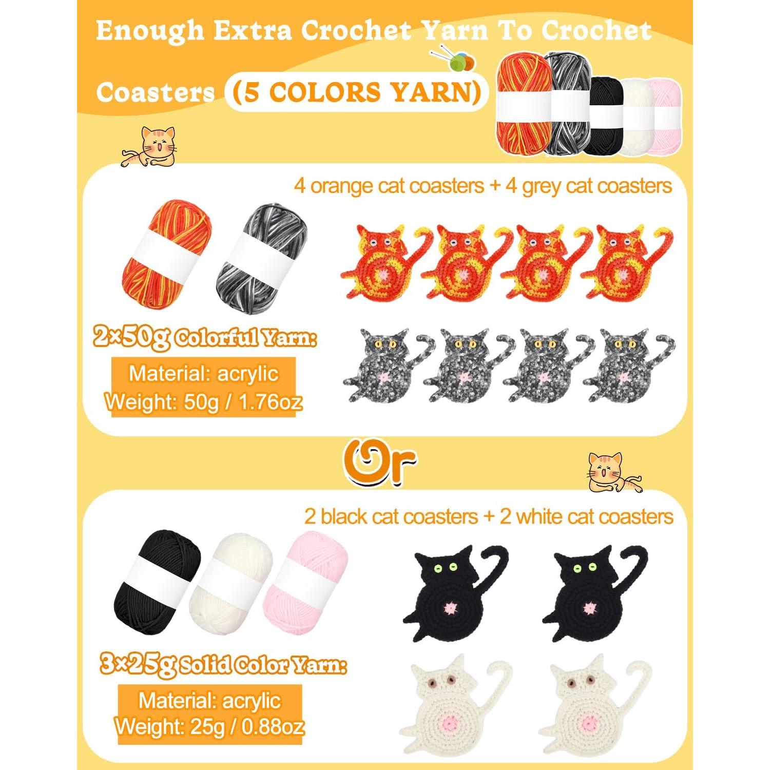 Kit de Crochet Coopay para Principiantes - Posavasos de Gato