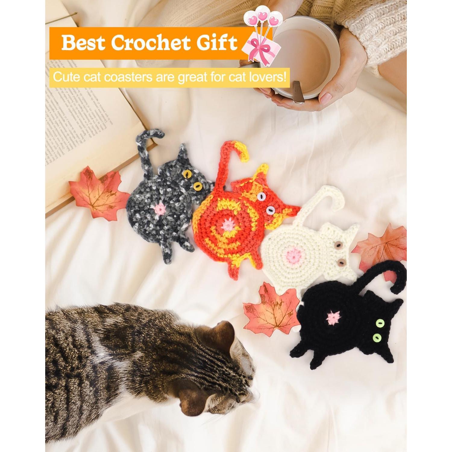 Kit de Crochet Coopay para Principiantes - Posavasos de Gato