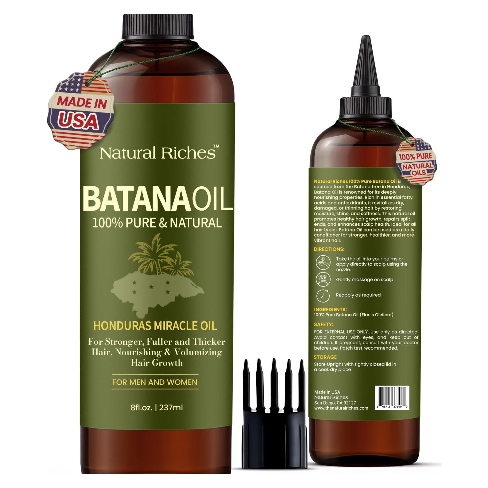 Aceite de Batana Natural Riches 237 ml 100% Puro para Cabello