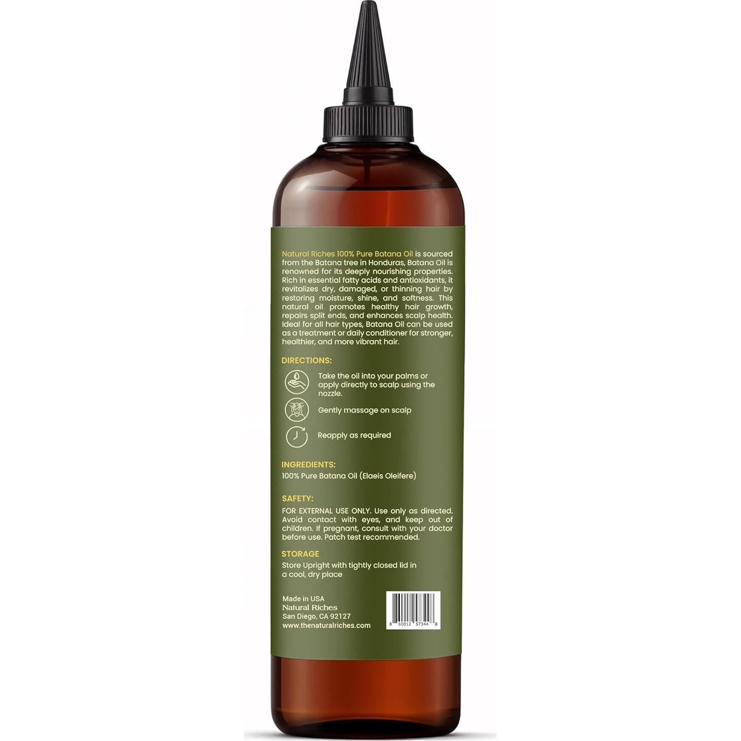 Aceite de Batana Natural Riches 237 ml 100% Puro para Cabello
