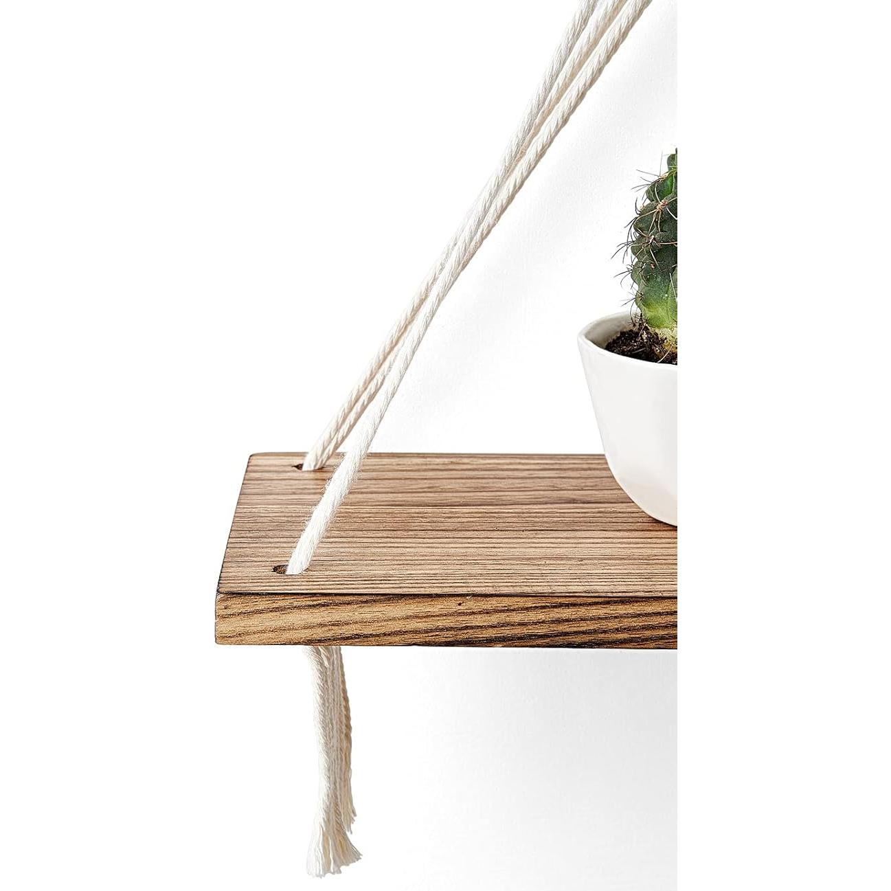 Estantes Colgantes de Madera Mkono - Juego de 2 - 42x14x45 cm