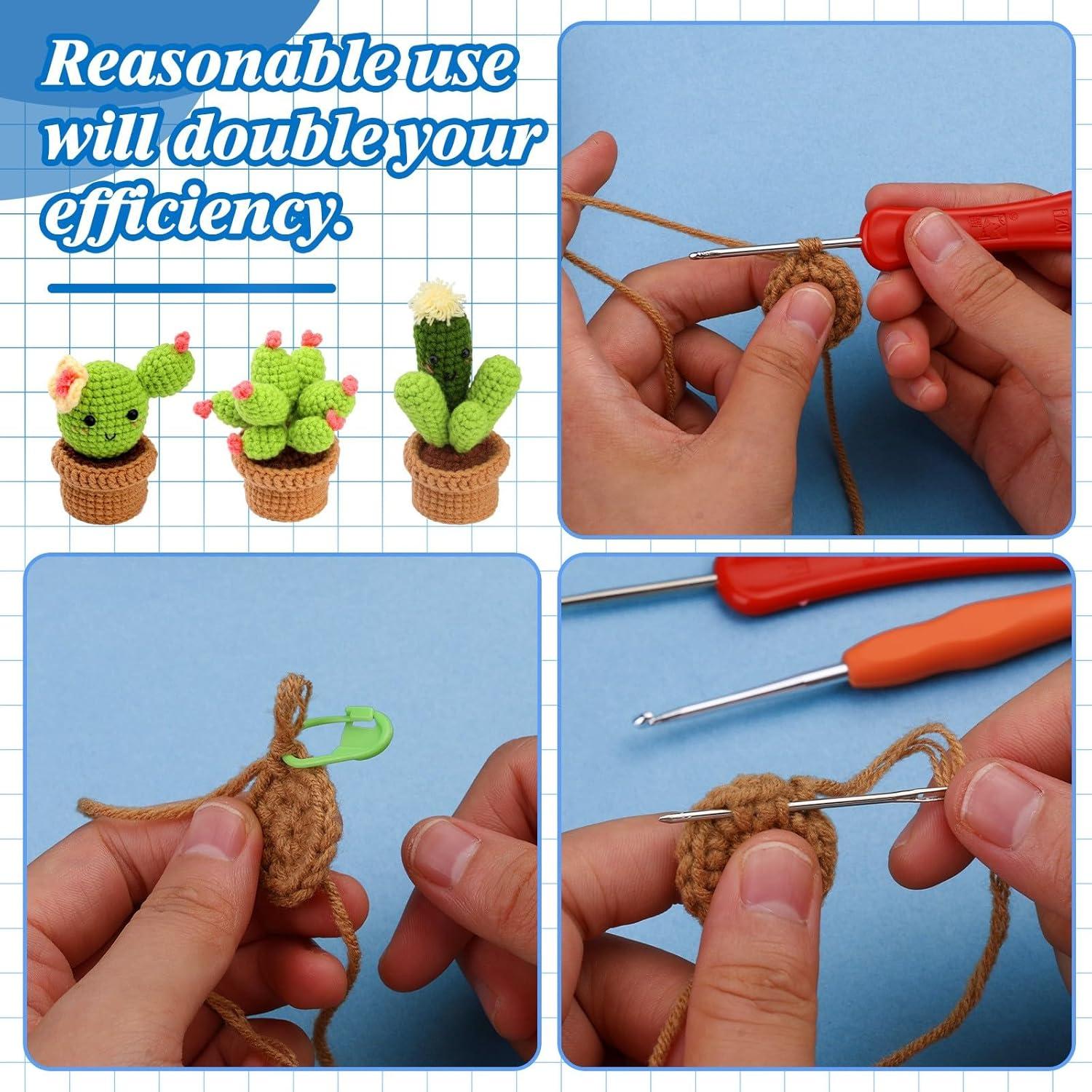 Kit de Ganchillo para Principiantes HNRLOY - Cactus DIY