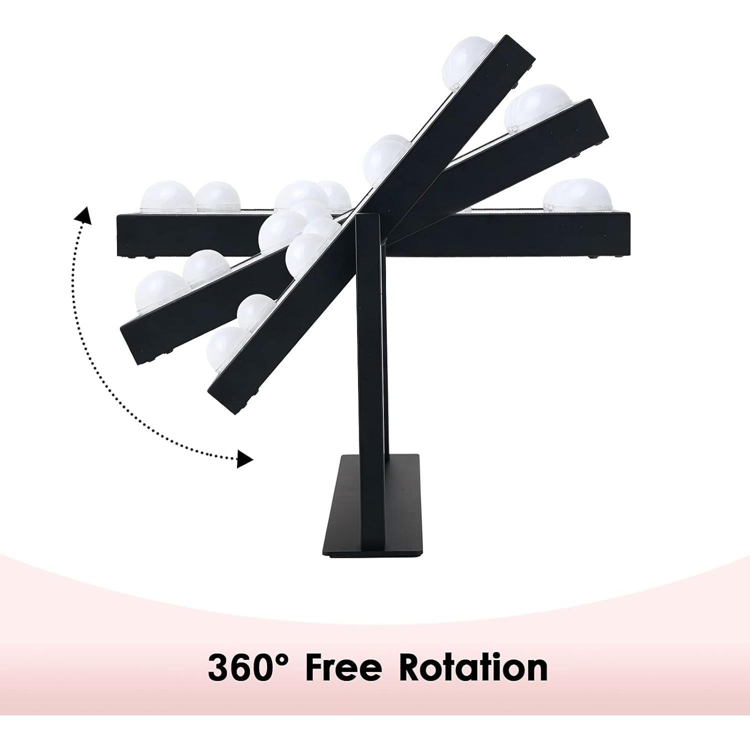 Espejo de Maquillaje Iluminado BWLLNI 30x25.4cm 9 Bombillas LED