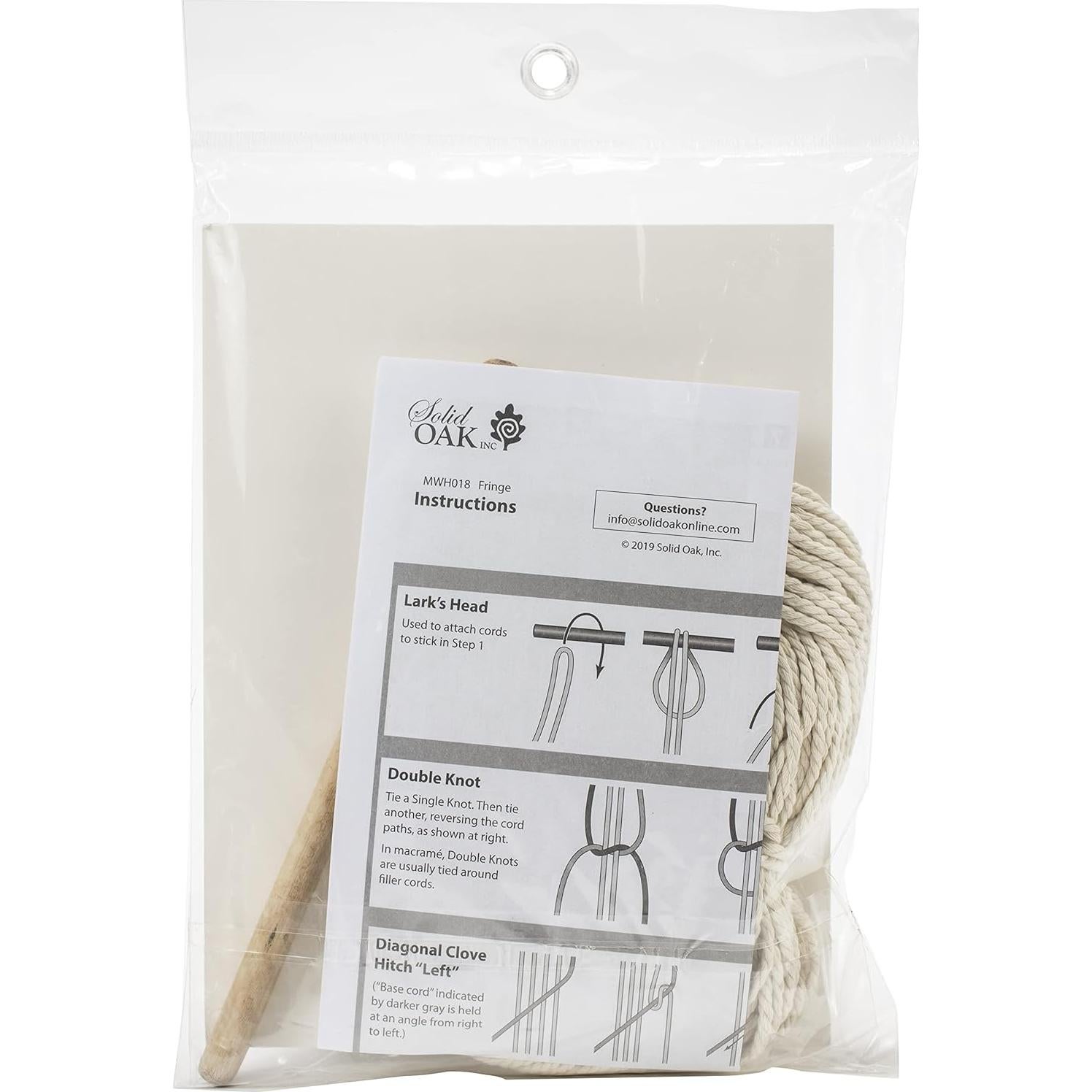 Kit de Macramé Pequeño Roble Sólido - Color Flecos