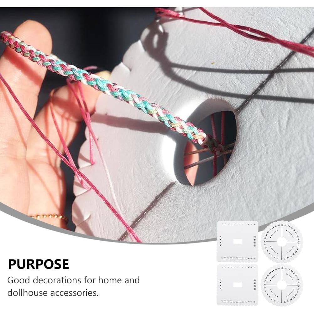 KALLORY Kit de Herramientas para Hacer Pulseras - Disco Kumihimo 3 Pcs