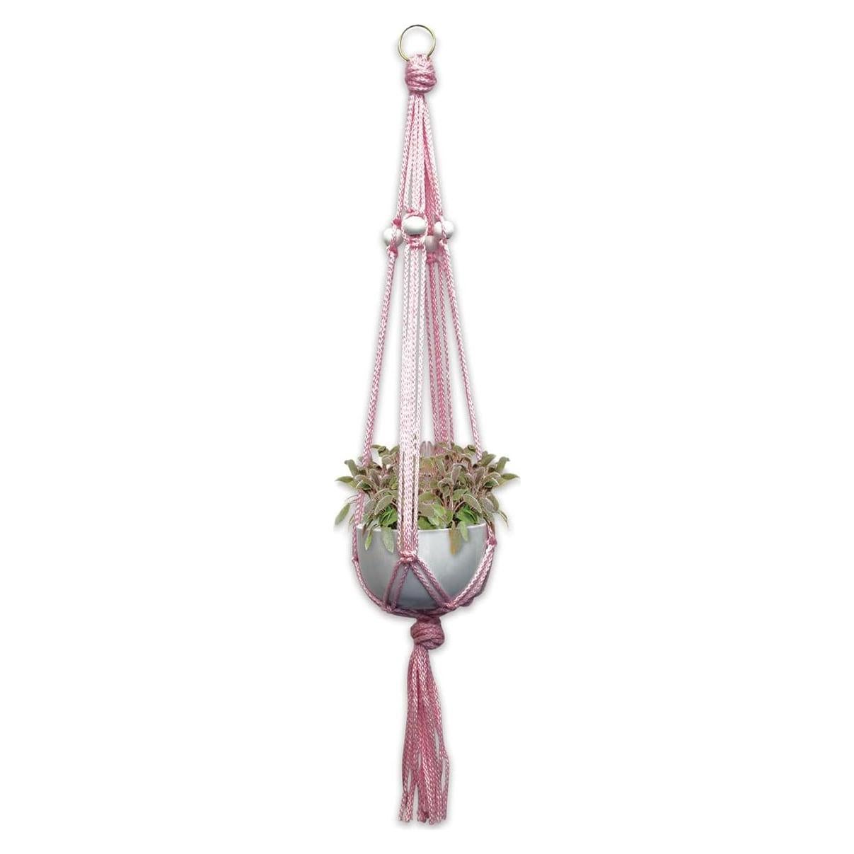 Kit Colgador de Plantas Macramé Pepperell Rosa 0.45kg