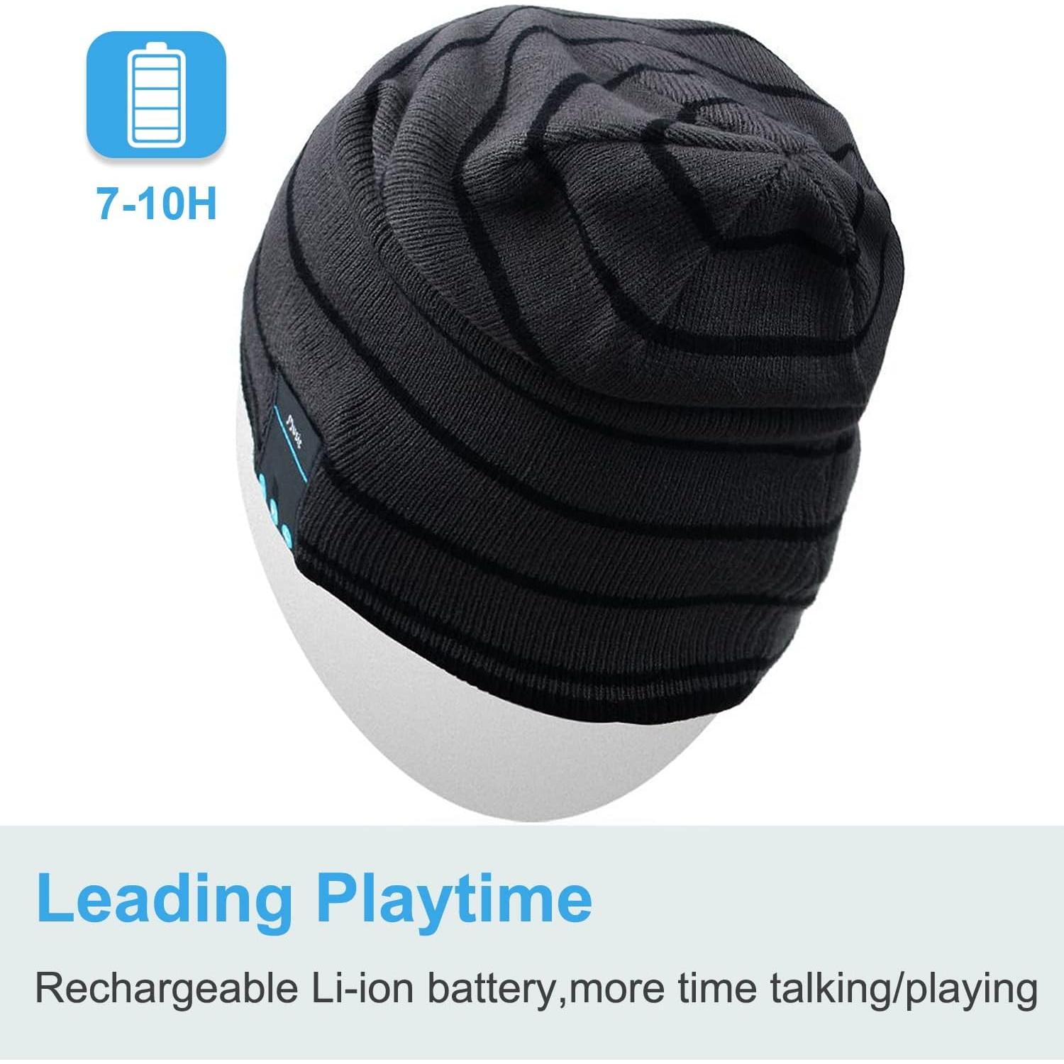Gorro Beanie Bluetooth Rotibox Talla Única Gris para Deportes