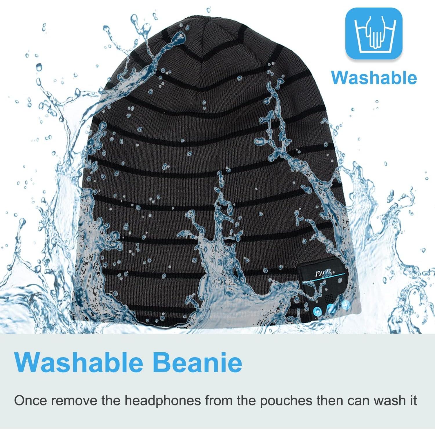 Gorro Beanie Bluetooth Rotibox Talla Única Gris para Deportes