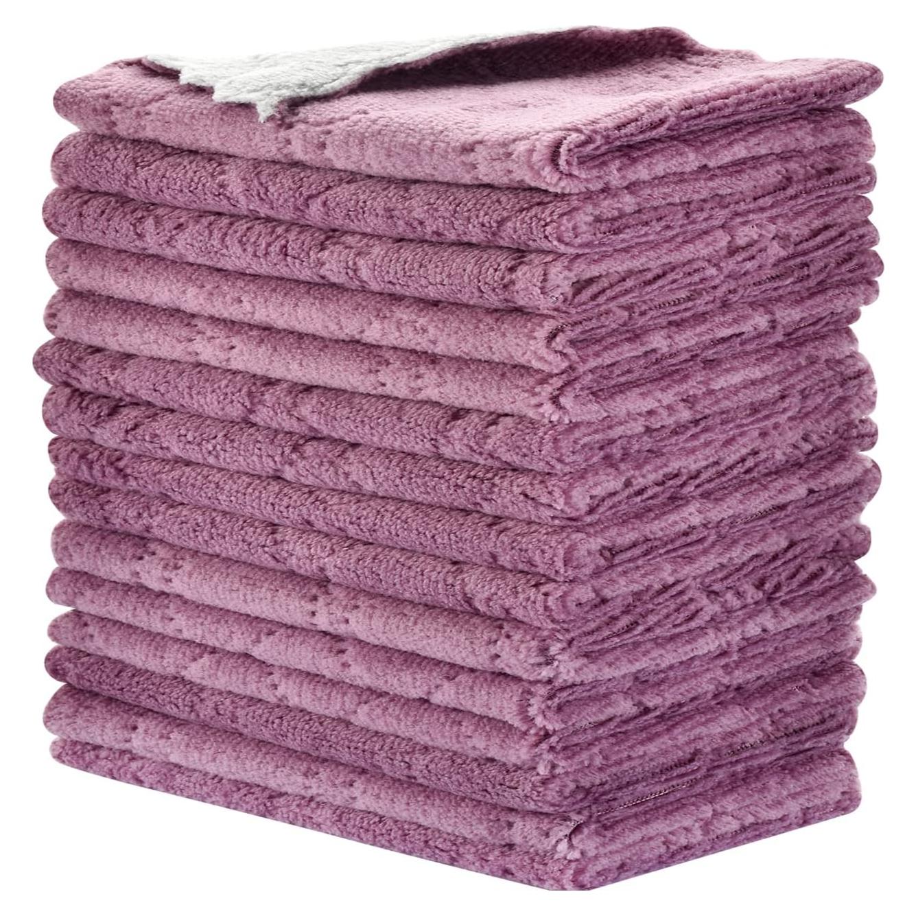 Paños de limpieza reutilizables OstWony 11PCS microfibra 25.4x15.2cm