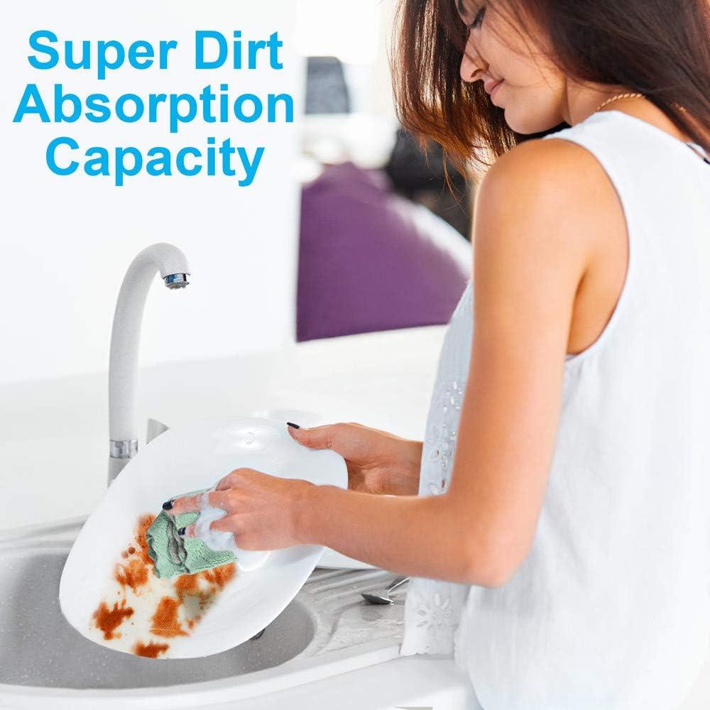 Paños de limpieza reutilizables OstWony 11PCS microfibra 25.4x15.2cm