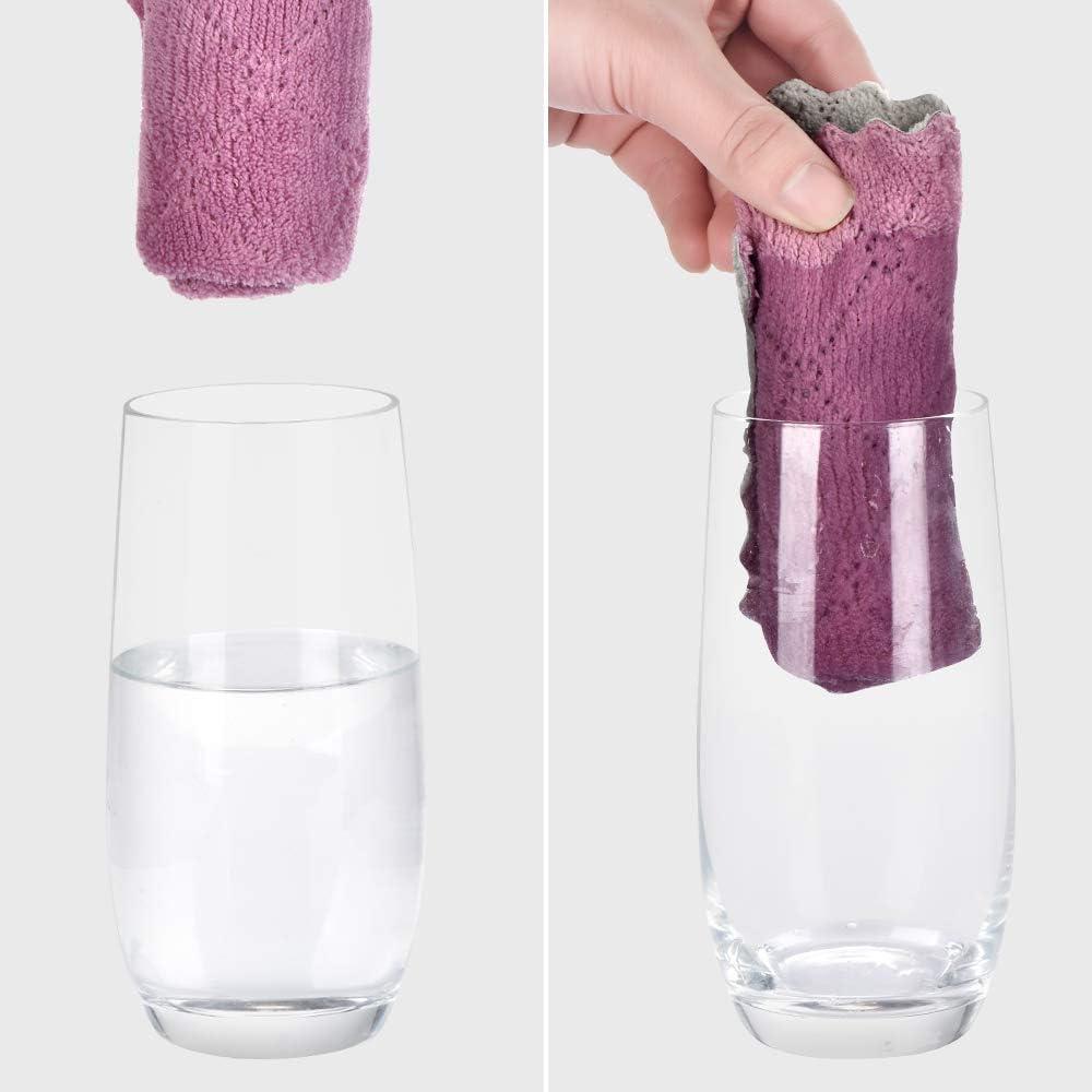 Paños de limpieza reutilizables OstWony 11PCS microfibra 25.4x15.2cm