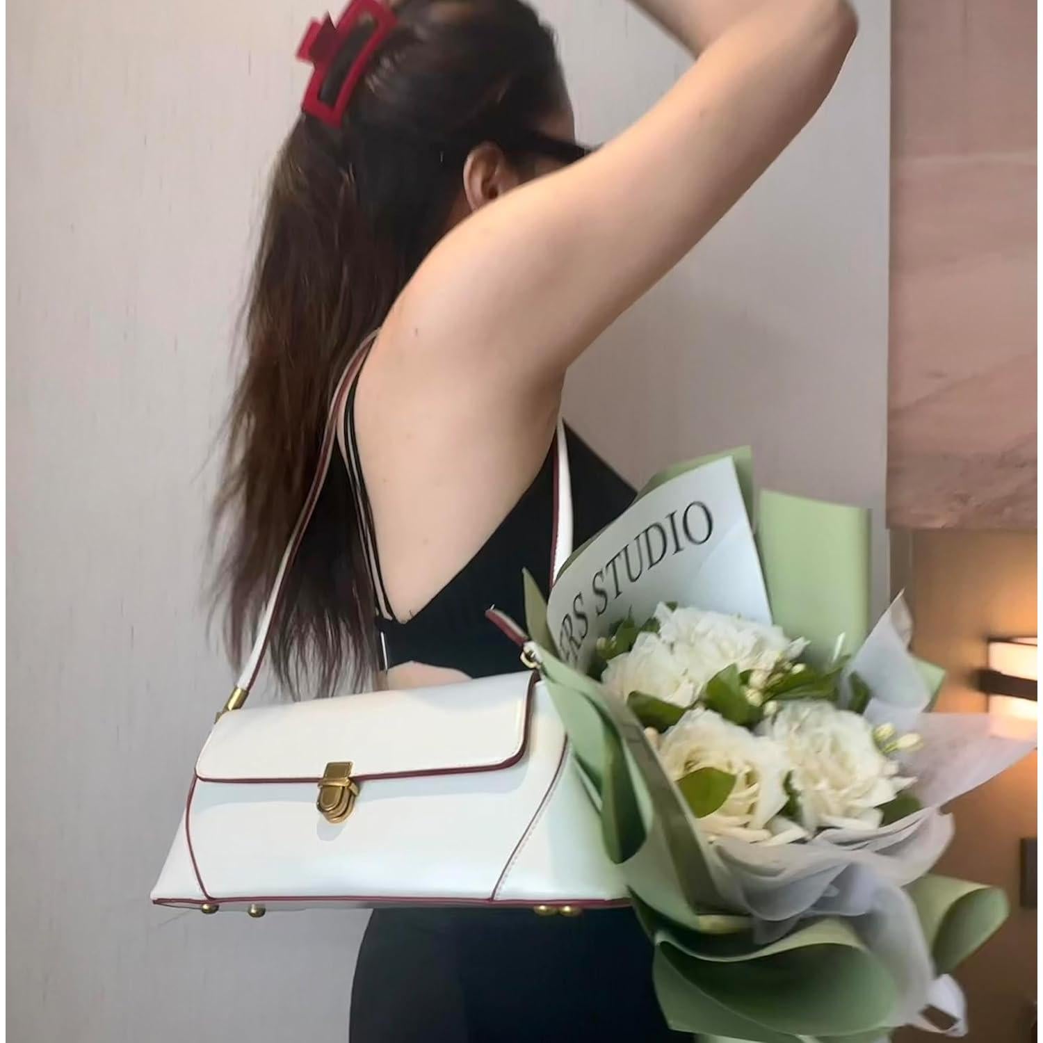 Bolso de Hombro Vintage Retro para Mujeres ASPHODELCHIC 28x9x12cm