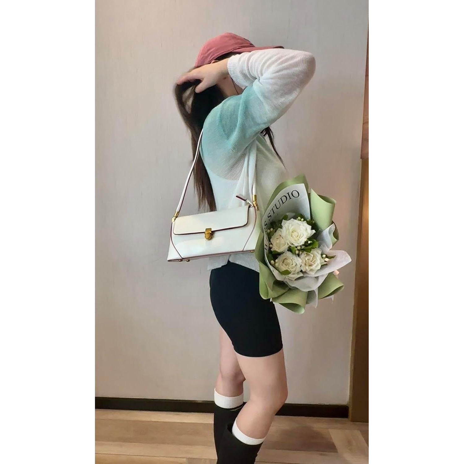 Bolso de Hombro Vintage Retro para Mujeres ASPHODELCHIC 28x9x12cm