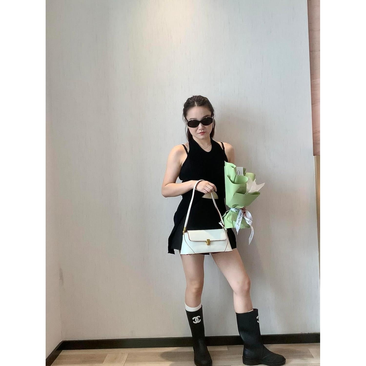 Bolso de Hombro Vintage Retro para Mujeres ASPHODELCHIC 28x9x12cm