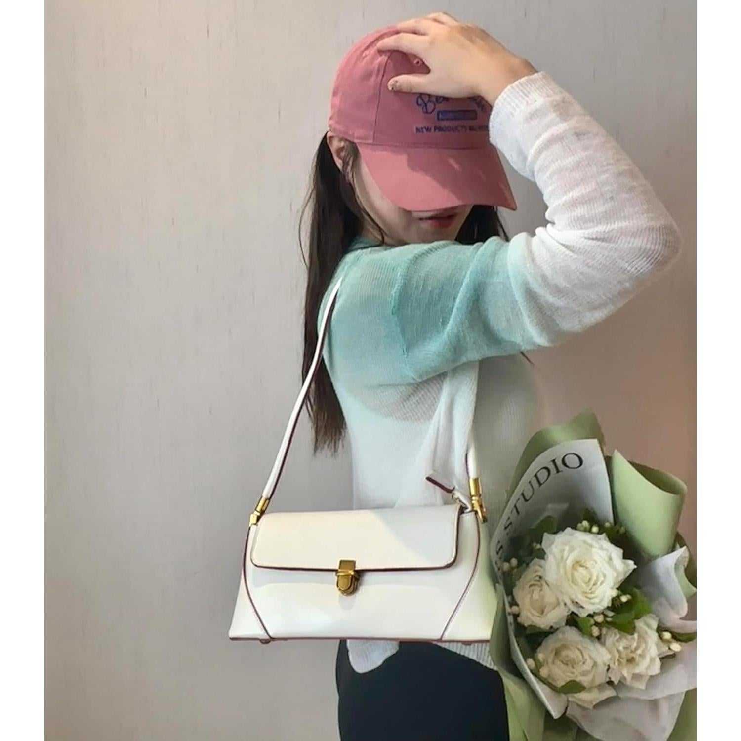 Bolso de Hombro Vintage Retro para Mujeres ASPHODELCHIC 28x9x12cm