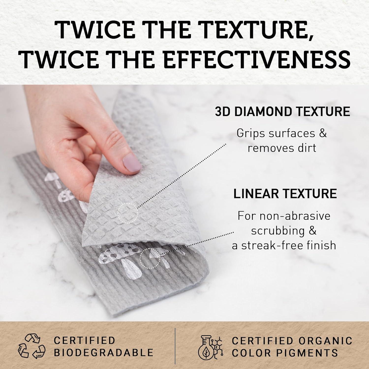 Paños de Cocina Reutilizables Nordhus Design - 10 Unidades Grises