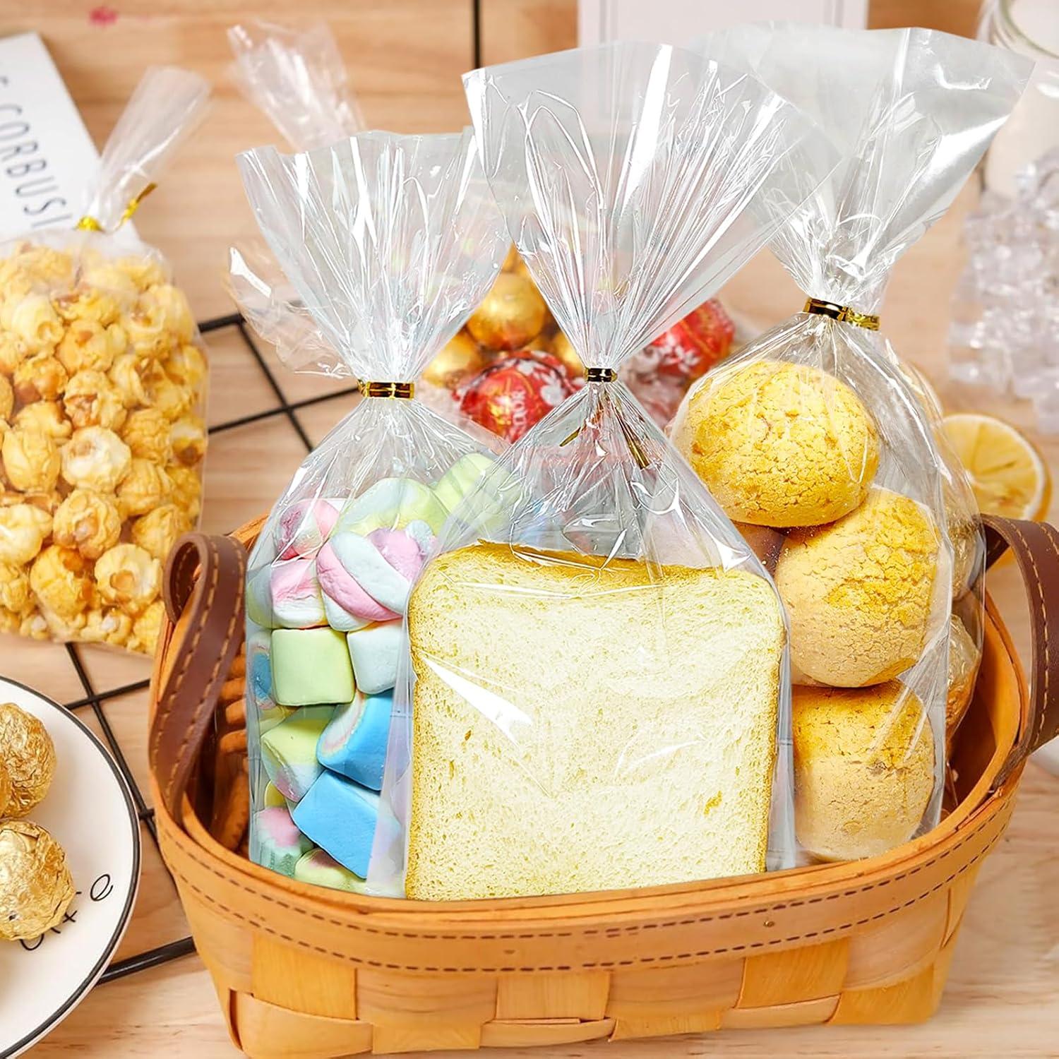 Bolsas de Celofán Transparentes QOIUSO 100pcs 27.9x12.7cm