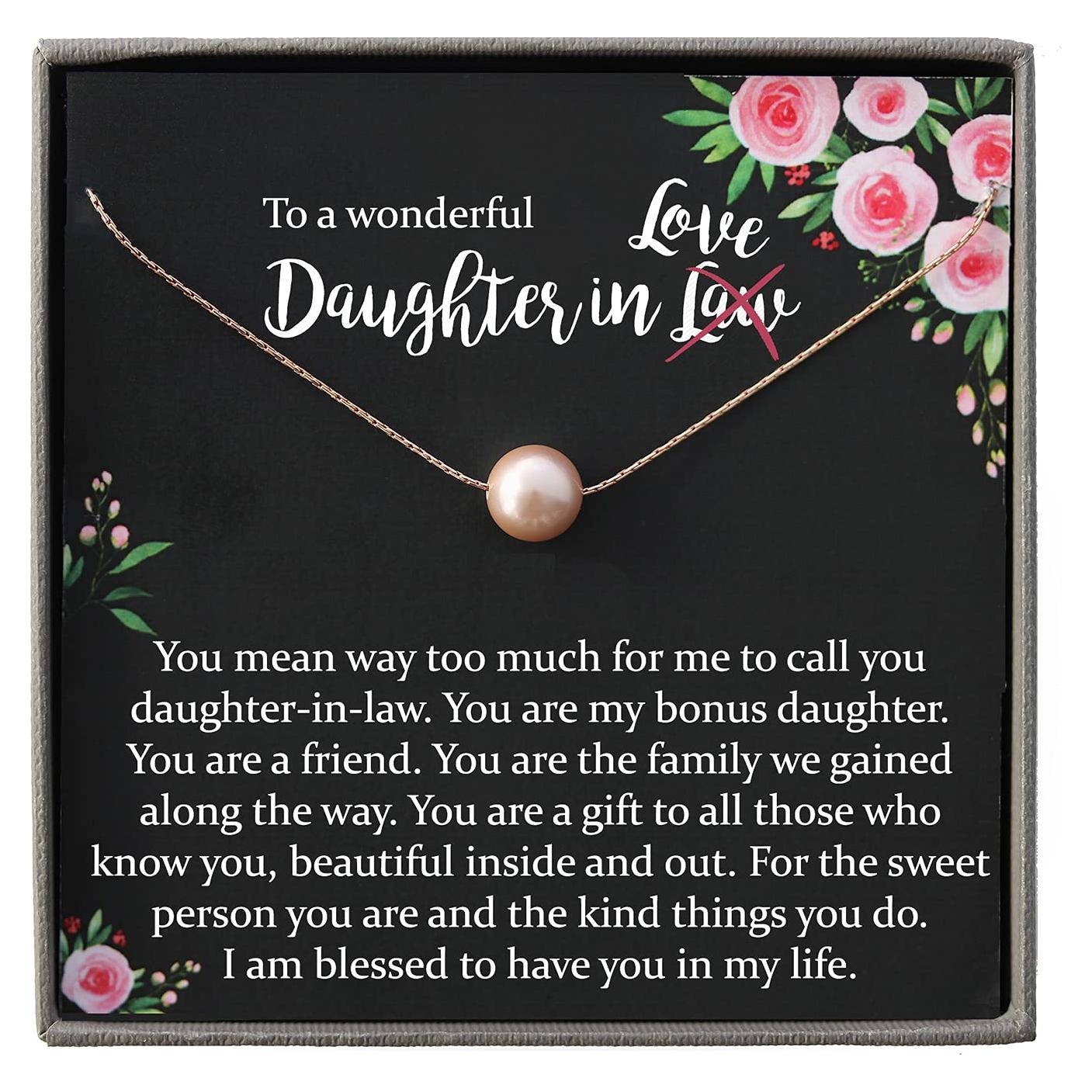 Collar de perla de oro rosa 14K Be Wished - 45.72 cm, hipoalergénico