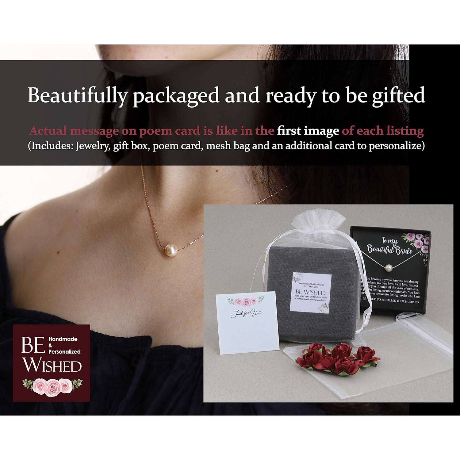 Collar de Perla de Oro Rosa 14K Be Wished - Regalo Embarazo