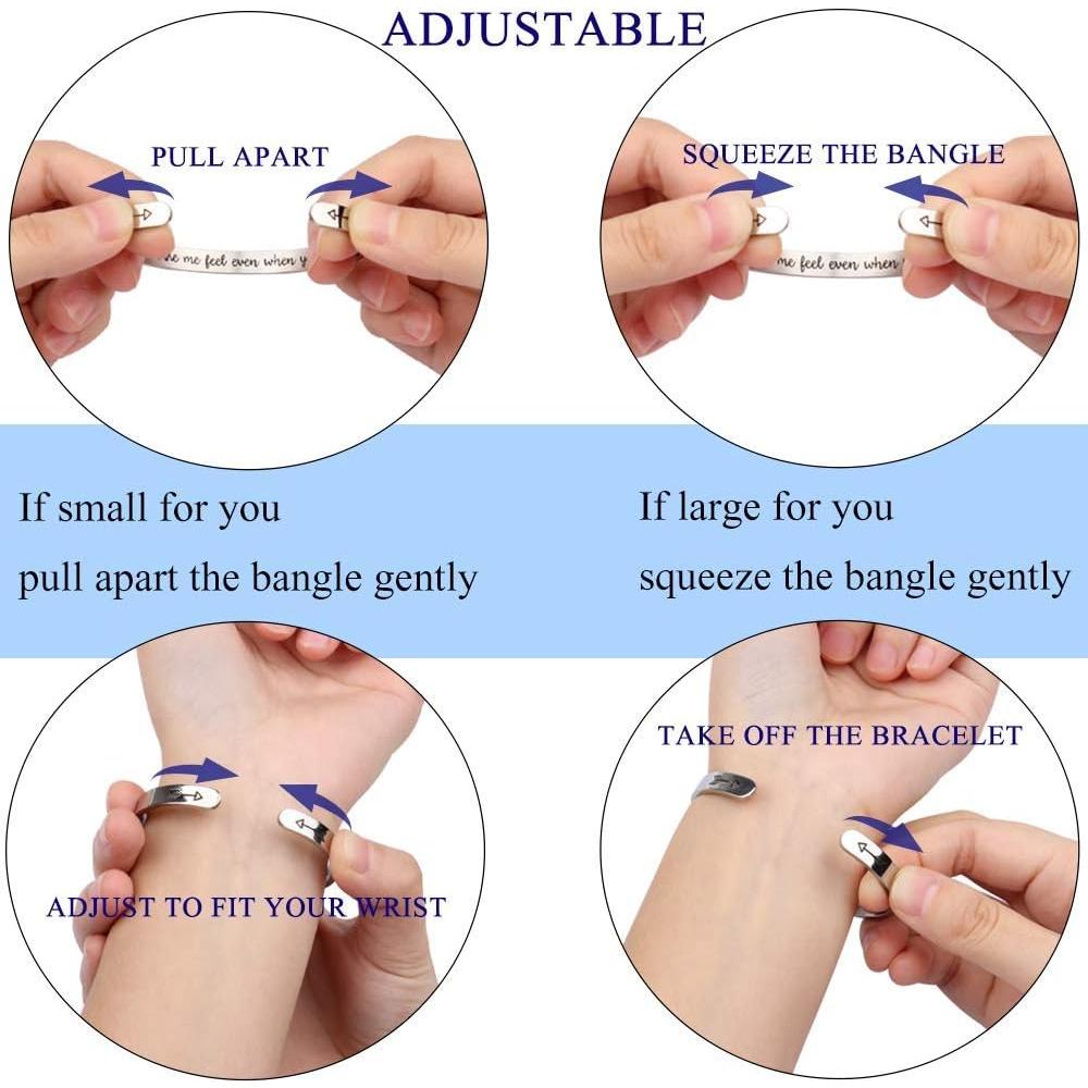 Pulsera Motivacional Btysun para Mujeres - Acero Inoxidable